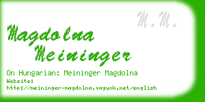 magdolna meininger business card